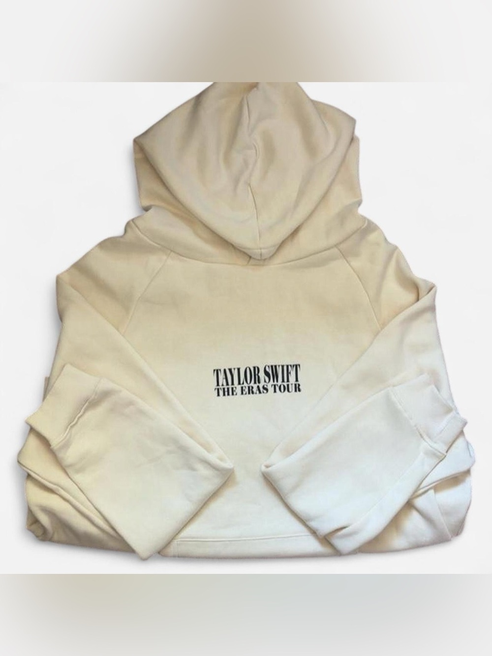 Official Taylor Swift Eras Tour Cream Oversized Hoodie - Size L